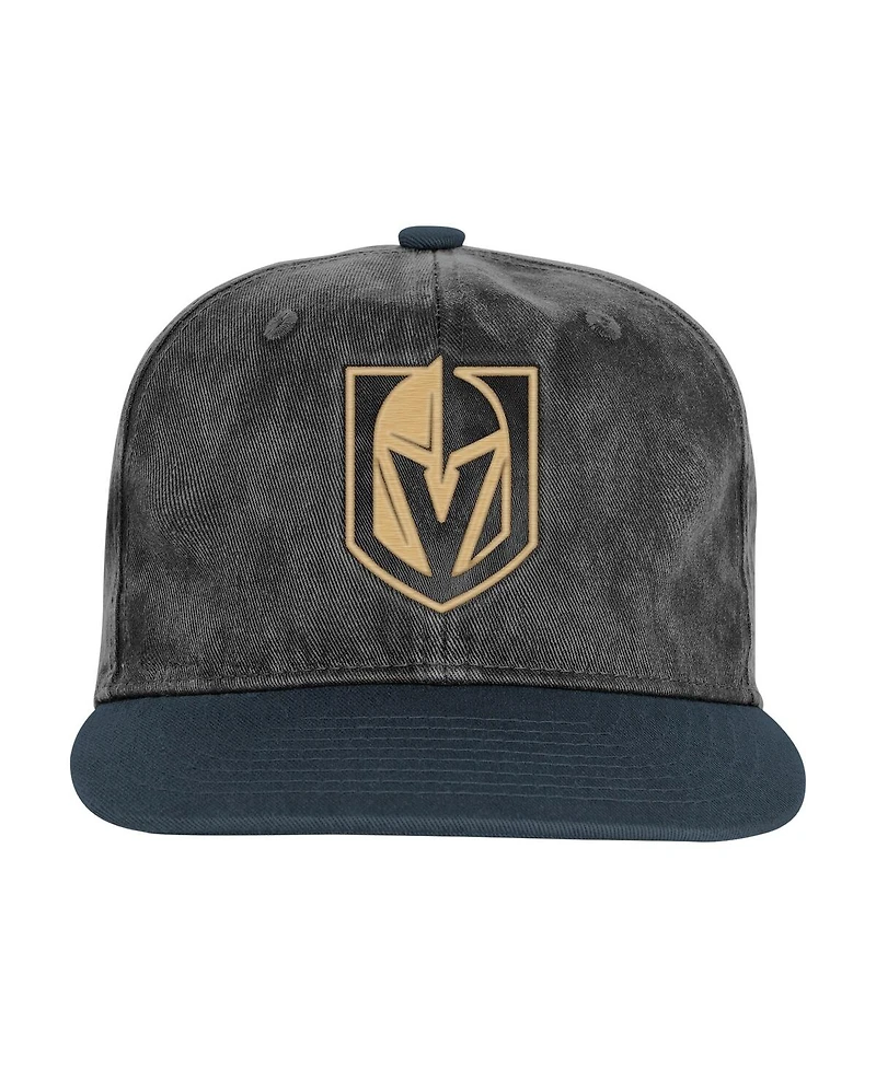 Outerstuff Big Boys and Girls Silver/Black Vegas Golden Knights True Retro Deadstock Adjustable Hat