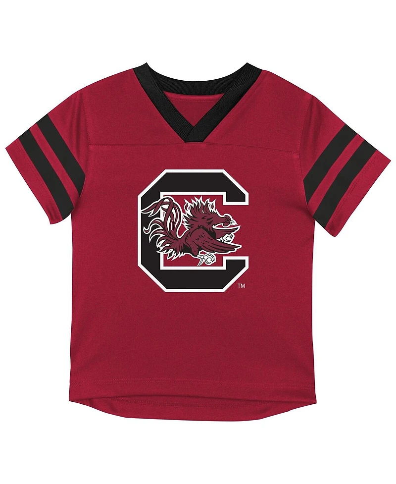 Outerstuff Baby Boys and Girls 2-Piece Garnet South Carolina Gamecocks Team Logo Red Zone Top Pant Set