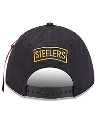 New Era Men's Black Pittsburgh Steelers A-Frame 9FORTY Adjustable Hat