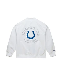 Mitchell & Ness Men's White Indianapolis Colts Double Clutch Raglan Full-Snap Jacket