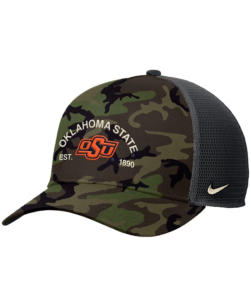 Nike Men's Camo Oklahoma State Cowboys 2025 Military Appreciation Rise Adjustable Trucker Hat