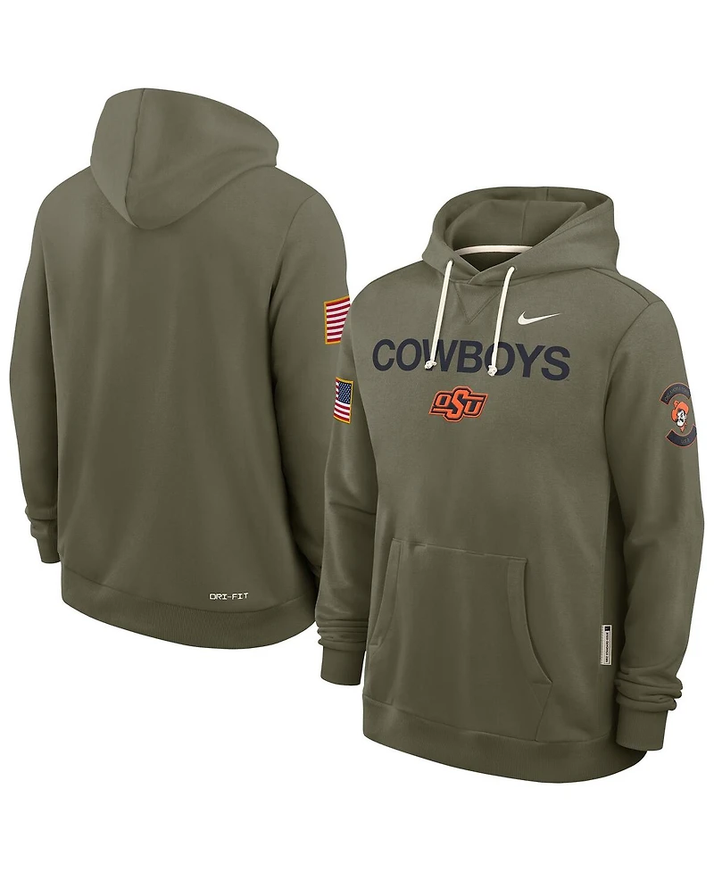 Nike Men's Olive Oklahoma State Cowboys 2025 Military Appreciation Dri-fit Hoodie