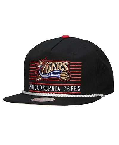 Mitchell & Ness Men's Black Philadelphia 76ers Ascend Deadstock Snapback Hat