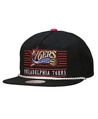 Mitchell & Ness Men's Black Philadelphia 76ers Ascend Deadstock Snapback Hat