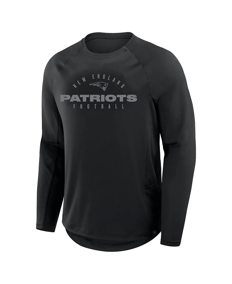 Fanatics Men's Black New England Patriots Big Tall Coverage Scheme Long Sleeve T-Shirt