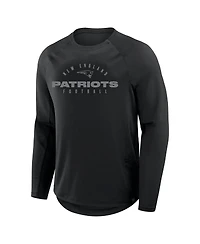 Fanatics Men's Black New England Patriots Big Tall Coverage Scheme Long Sleeve T-Shirt