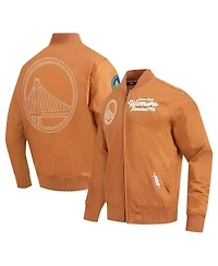 Pro Standard Men's Brown Golden State Warriors Paint The City Full-Zip Jacket