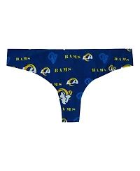 Concepts Sport Women's Royal Los Angeles Rams Mosaic All Over Print Thong