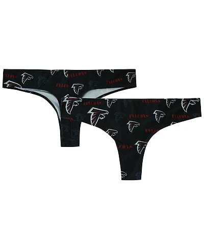 Concepts Sport Women's Black Atlanta Falcons Mosaic All Over Print Thong