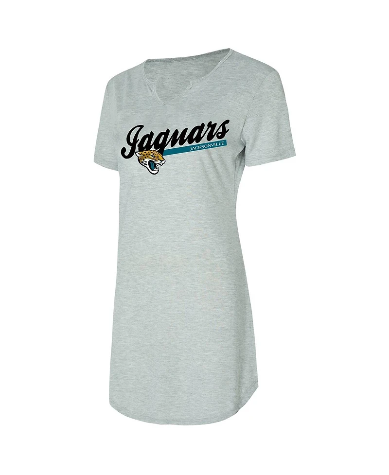 Concepts Sport Women's Gray Jacksonville Jaguars Petition Knit Nightshirt