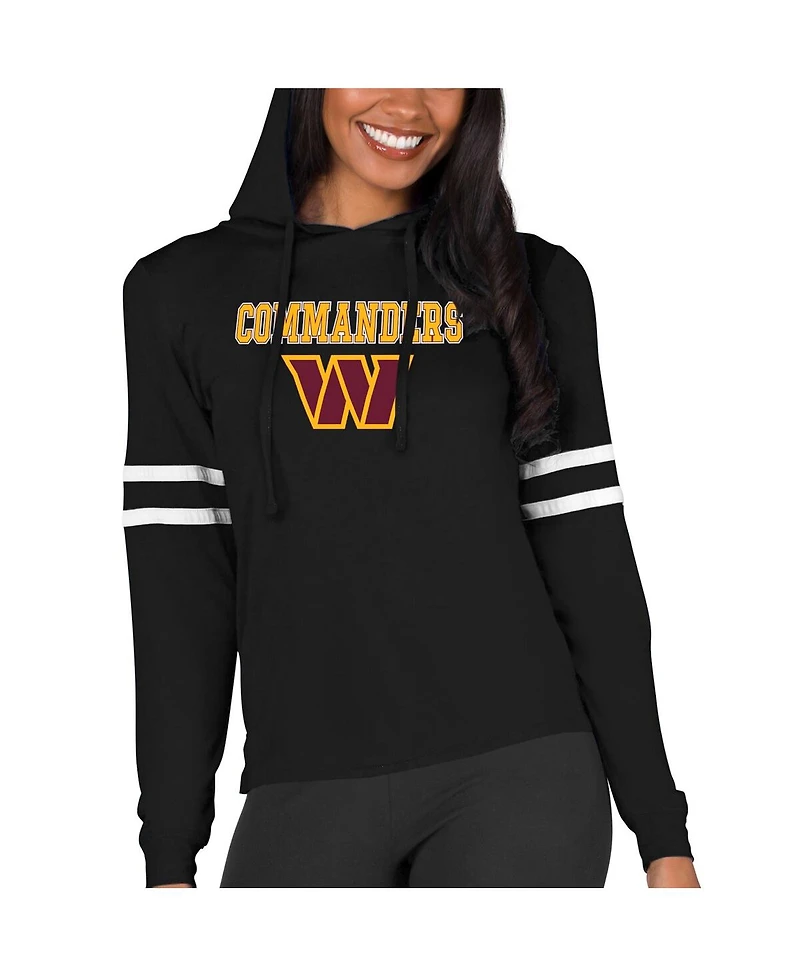 Concepts Sport Women's Black Washington Commanders Marathon Lightweight Lounge Pullover Hoodie