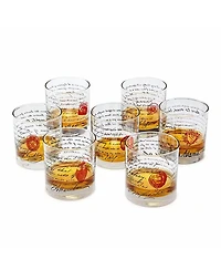 Uncommon Goods Founding Fathers Printed 11-Oz. Whiskey Glasses, Set of 7