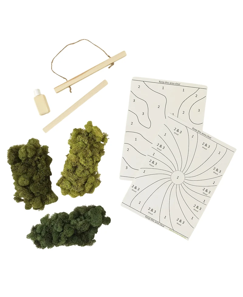 Uncommon Goods Moss Art by Numbers Kit