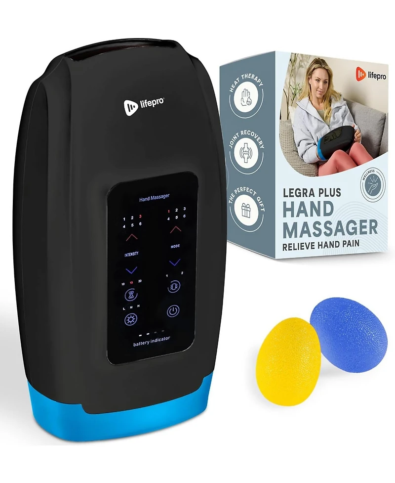 LifePro Legra Hand Massager with Heat & Compression – Heated Finger, Wrist & Palm Massager for Pressure Point Therapy