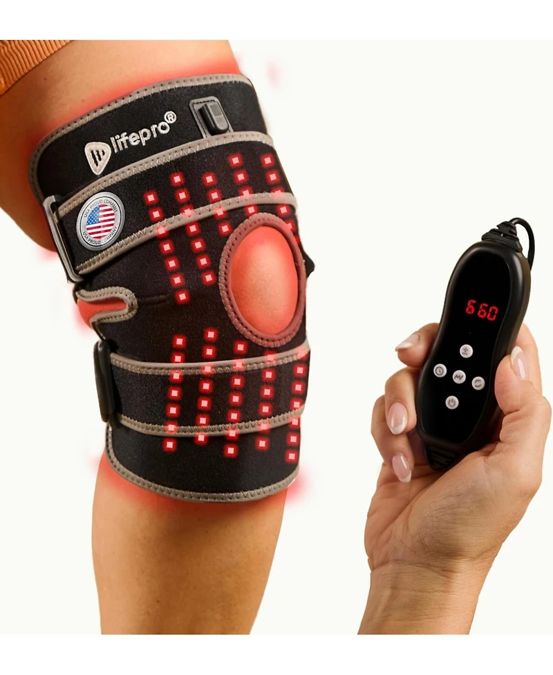 LifePro Adjustable Red & Near Infrared Light Therapy Knee Brace for Pain Relief & Faster Recovery