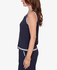 Ruby Rd. Petite Tipped Trim Sweater Tank Top