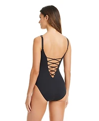 Bleu by Rod Beattie Women's Let's Get Knotty One-Piece Swimsuit