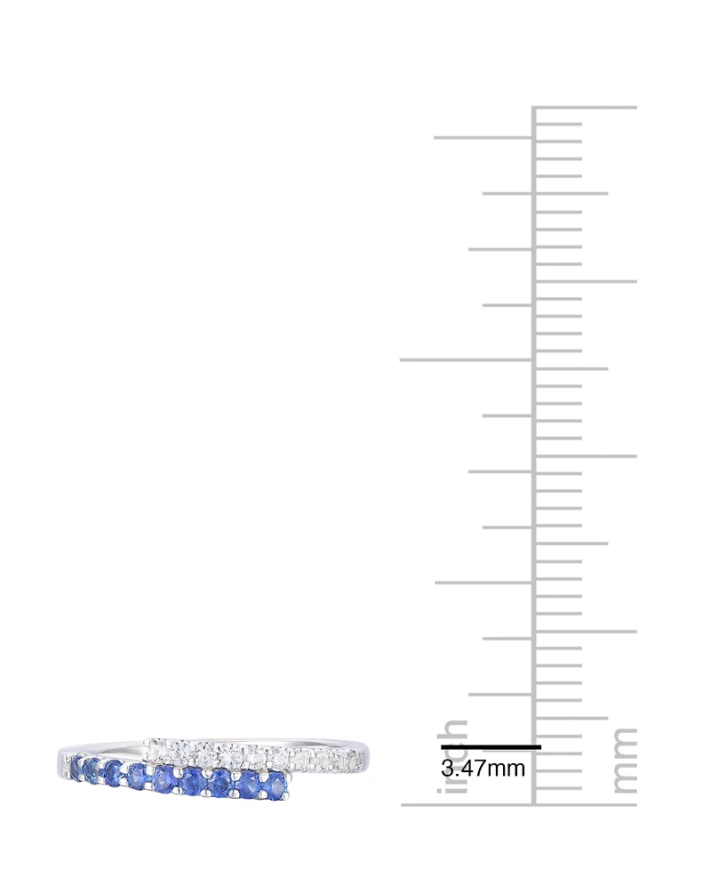 Macy's Lab-Grown Ruby (1/4 ct. t.w.) & White Sapphire (1/5 Ring 14k Gold Over Sterling Silver (also Emerald)