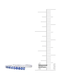 Macy's Lab-Grown Ruby (1/4 ct. t.w.) & White Sapphire (1/5 Ring 14k Gold Over Sterling Silver (also Emerald)