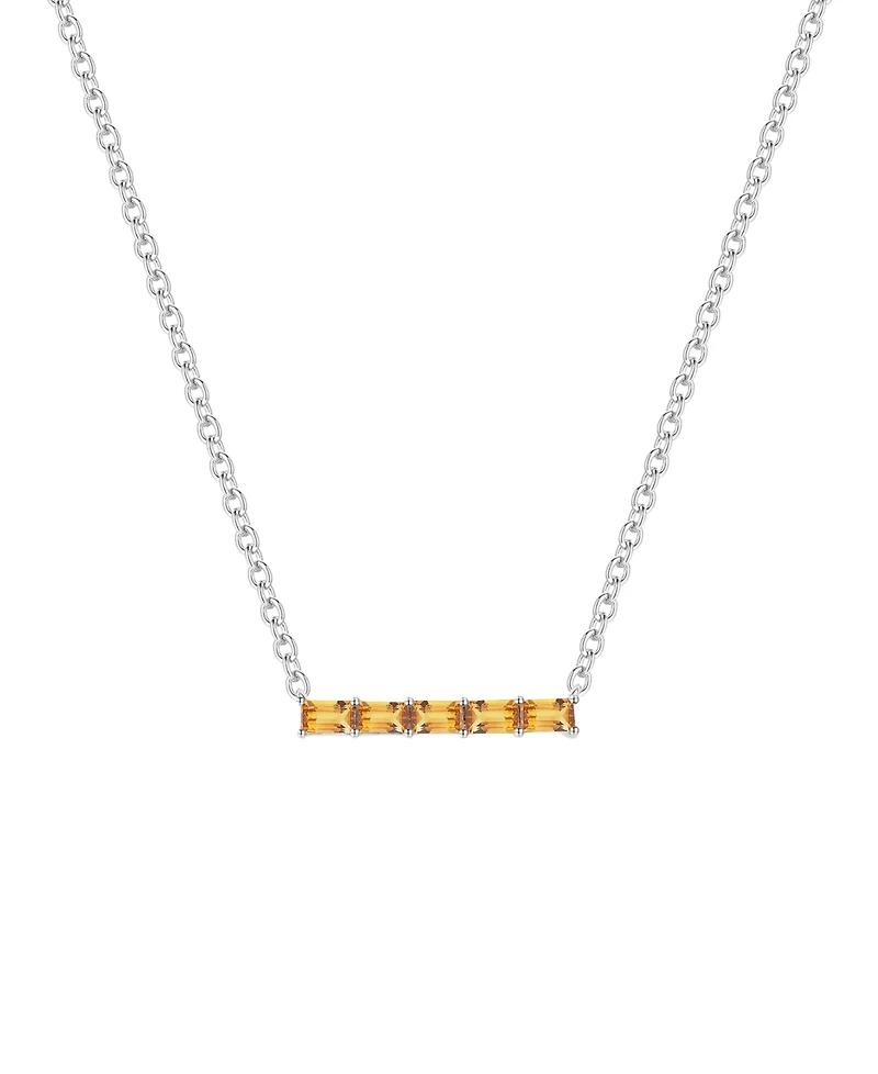 Macy's Lab-Grown Citrine (1/2 ct. t.w.) Necklace in Sterling Silver (also in Multi-Stone)