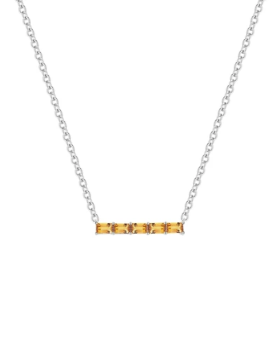 Macy's Lab-Grown Citrine (1/2 ct. t.w.) Necklace in Sterling Silver (also in Multi-Stone)