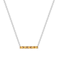 Macy's Lab-Grown Citrine (1/2 ct. t.w.) Necklace in Sterling Silver (also in Multi-Stone)