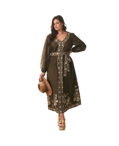 Avenue Women's Plus Ethereal Escape Maxi Dress