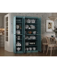 Palace Imports 100% Solid Wood 48.5" Pantry Cabinet with Shaker Doors & Adjustable Shelves