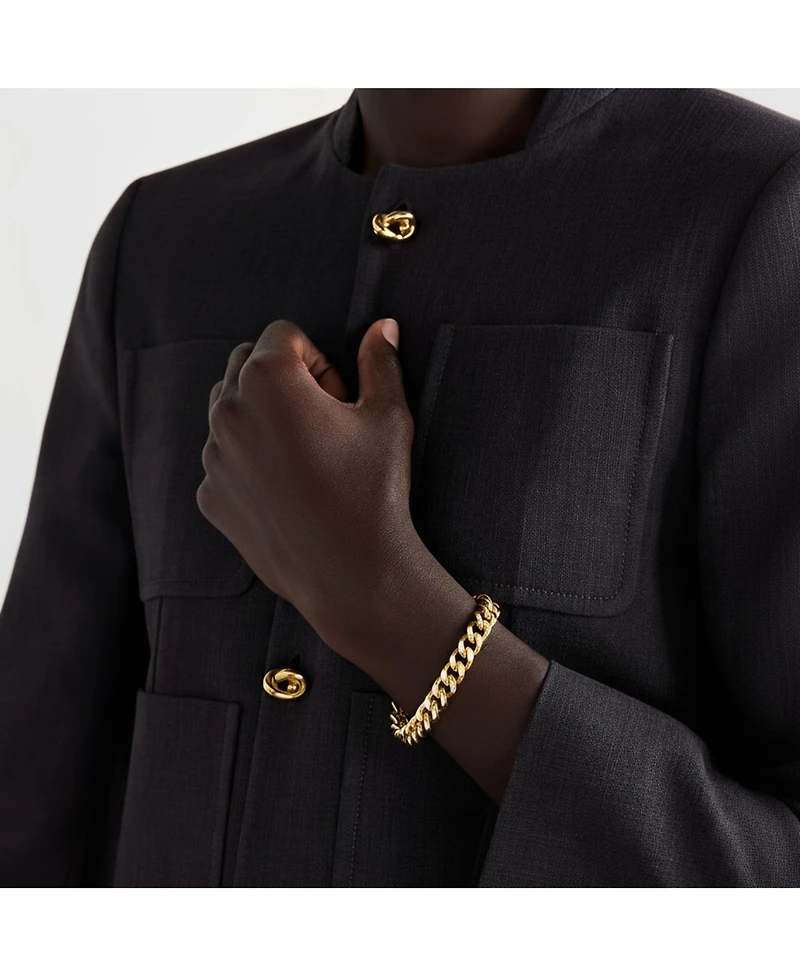 Joey Baby 18K Gold Plated Chunky Cuban Chain - Lisa Bracelet 7" For Women