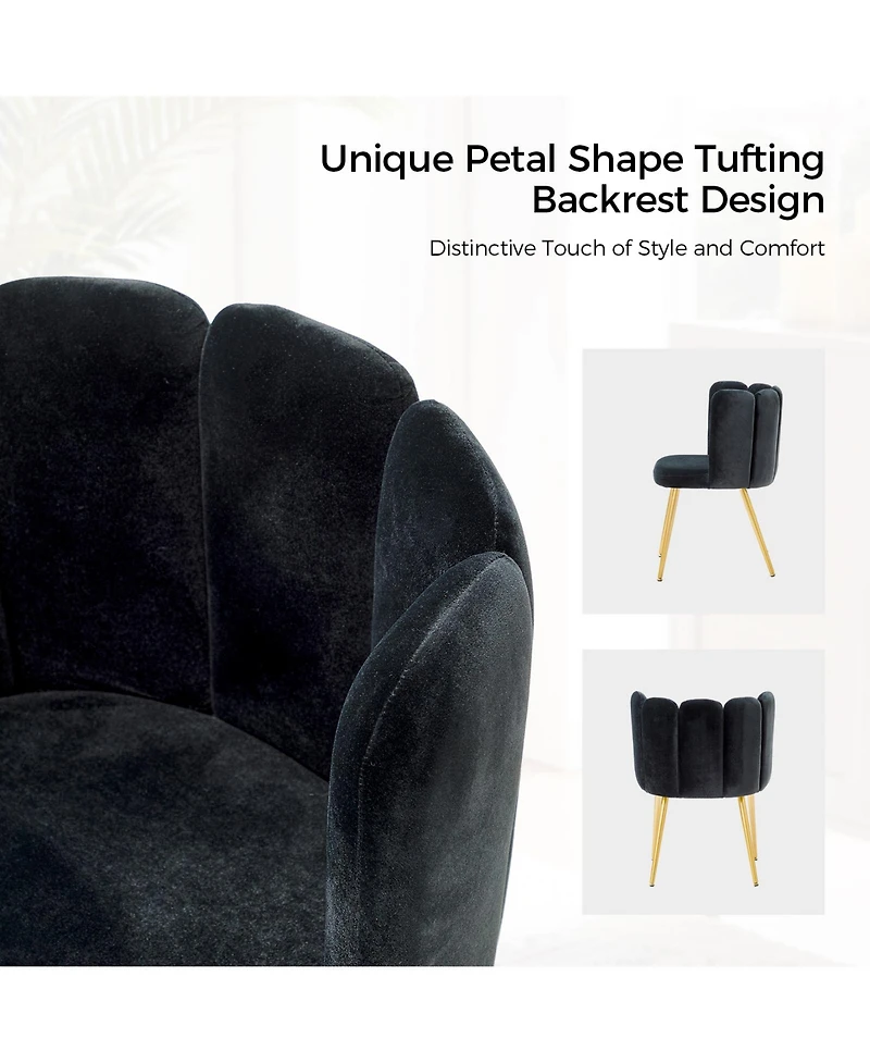 Contemporary Juan Side Chair with Tufted Back