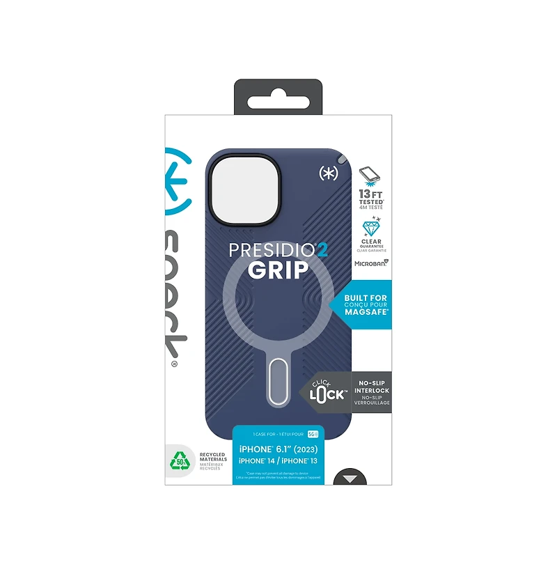 Speck Presidio2 Grip MagSafe Case for Apple iPhone 15 / iPhone 14 / iPhone 13 / iPhone 16e
