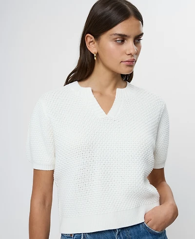 Fcuk Women's Remy Collared V-Neck Top