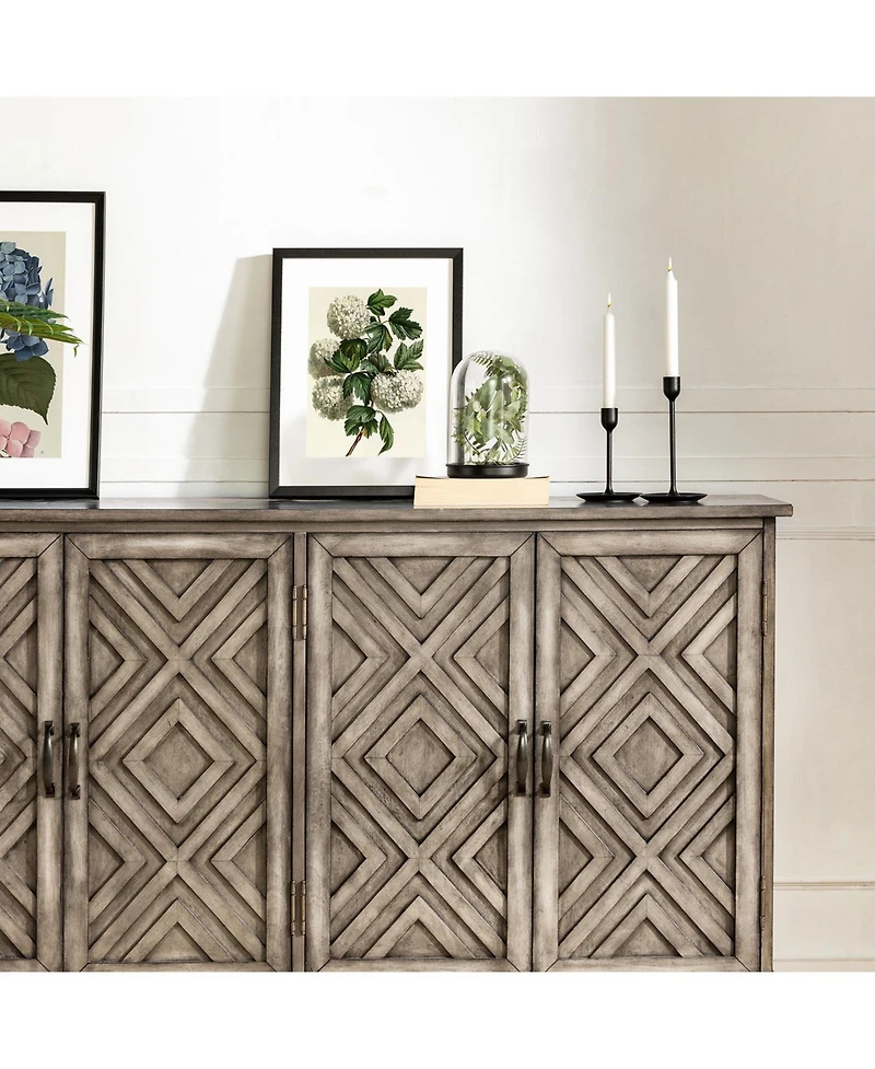 Traditional Angel 60" Wide Sideboard with Adjustable Shelves