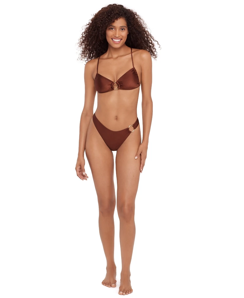 Steve Madden Women's X-Back Ring V-Neck Bralette Top