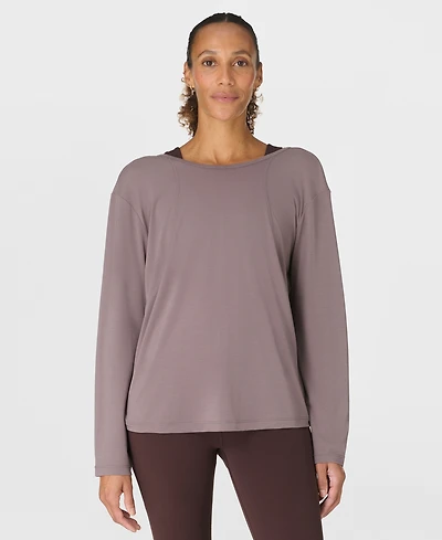 Sweaty Betty Women's Soft Flow Strappy Back Boxy Long-Sleeve Top