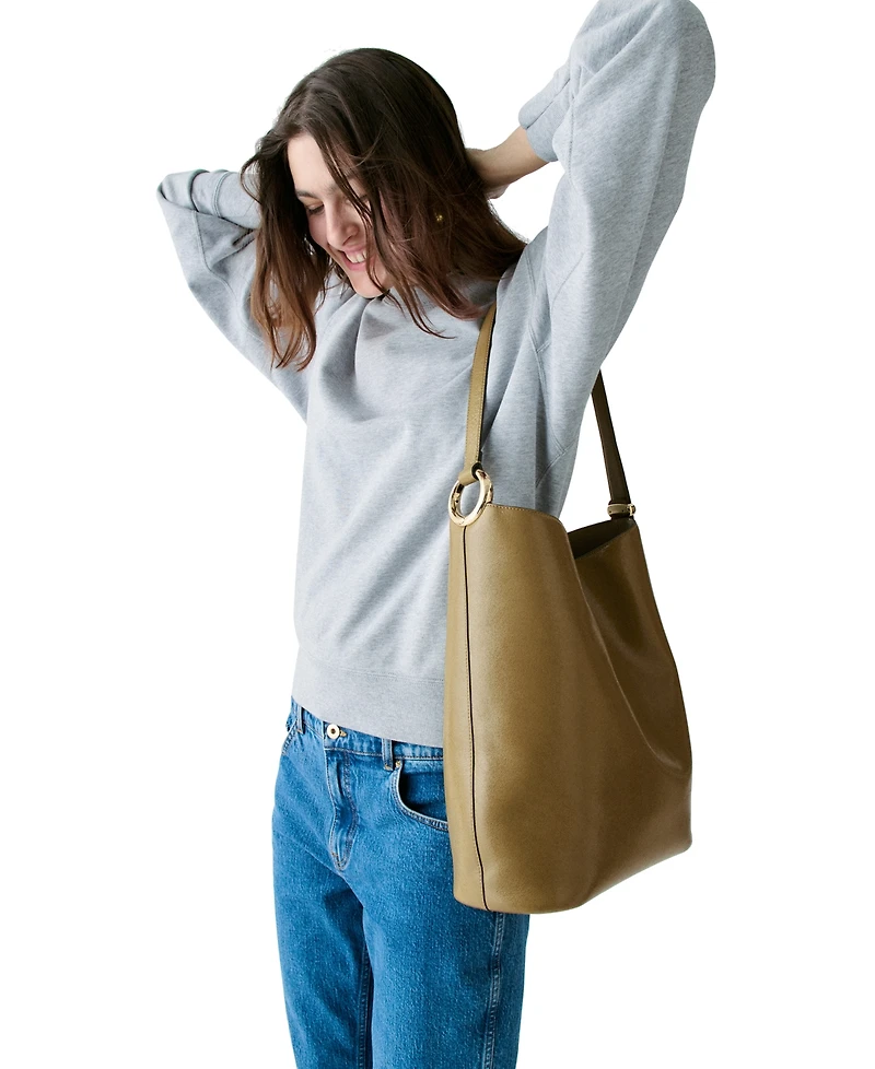 kate spade new york Halo Glazed Leather Bucket Bag