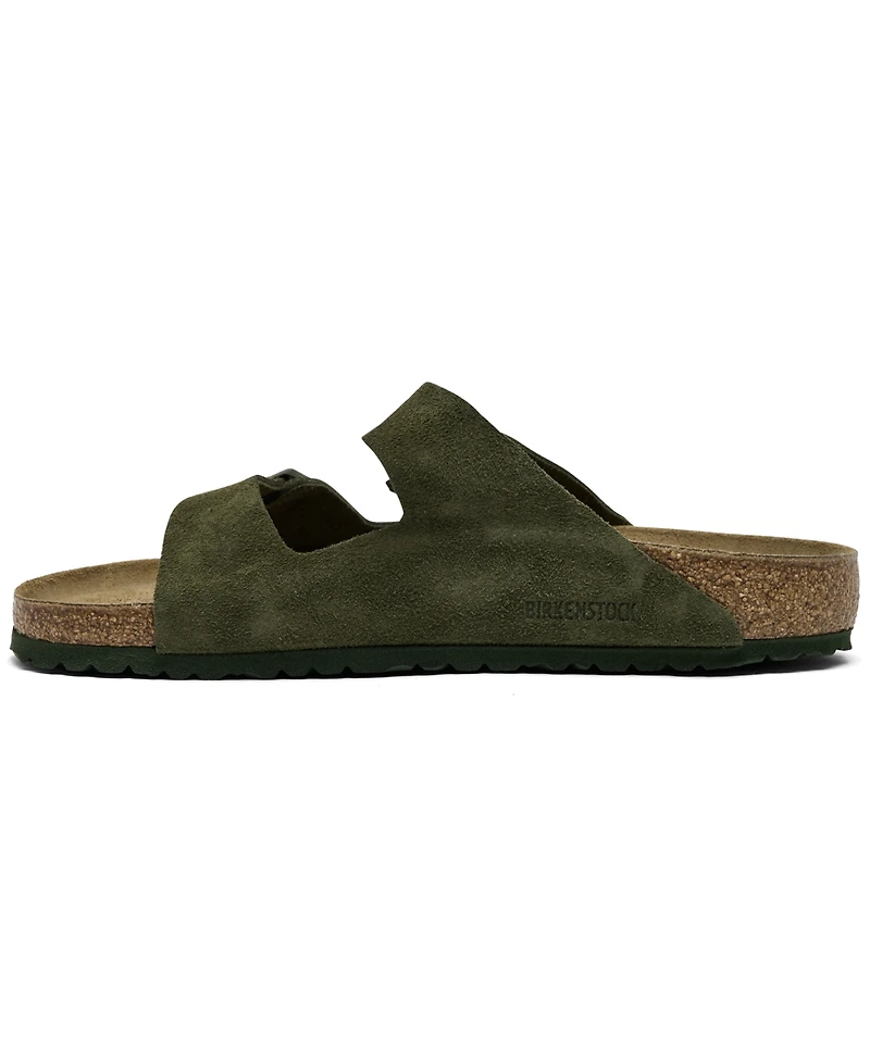 Birkenstock Men's Arizona Suede Leather Soft Footbed Sandals from Finish Line