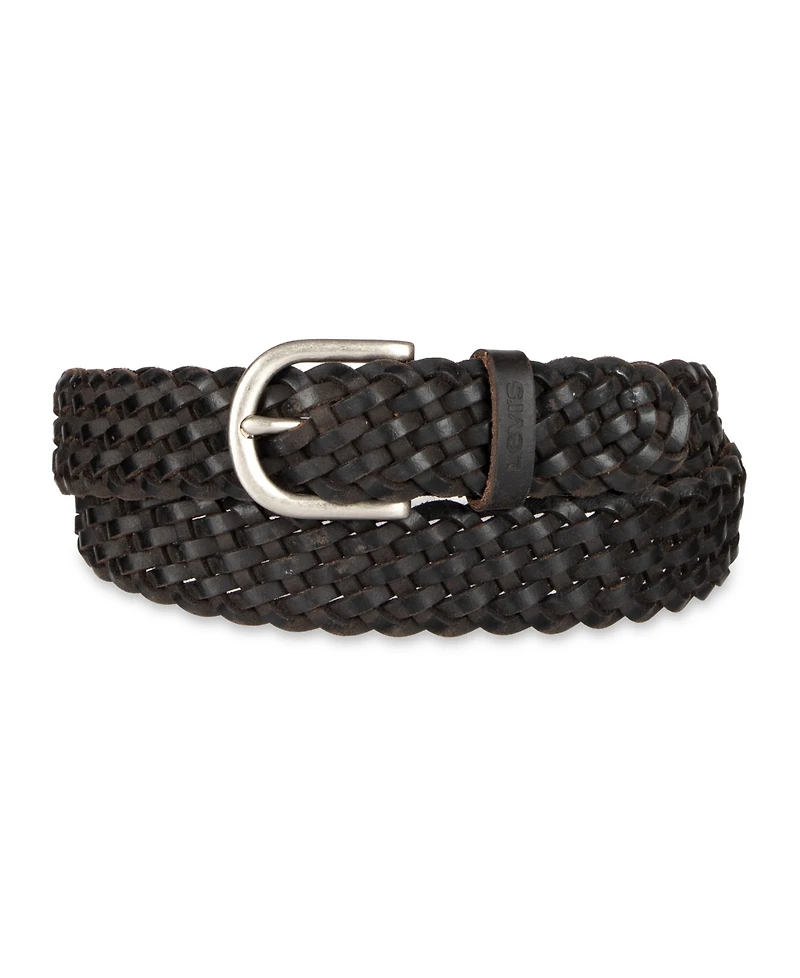 Levi's Women's Fully Adjustable Leather Braided Belt