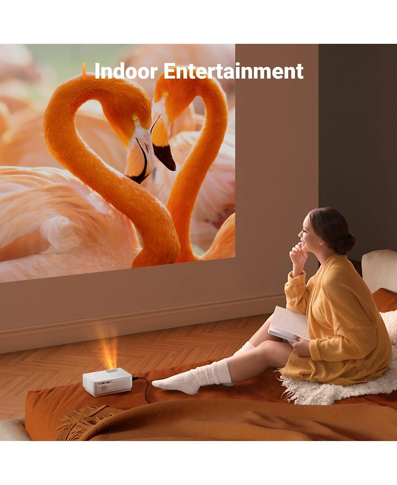 Elephas Mini Projector with 7000 Lux and Full Hd 1080P, Movie Projector Compatible with iOS/Android