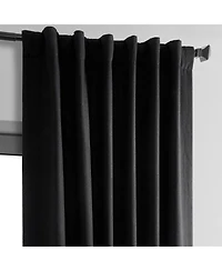 Half Price Drapes Millennial Grey Thermal Cross Linen Weave Blackout Curtain