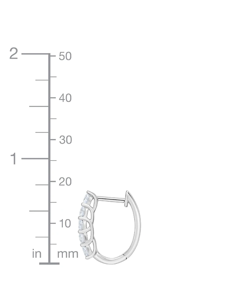 Forever Grown Diamonds Lab-Grown Diamond Hoop Earrings (1 ct. t.w.) in Sterling Silver Rhodium