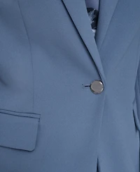 Calvin Klein Petite Notch Collar One Button Jacket