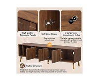 Casainc 70" Mid-Century Modern Storage Cabinet With Tv Stand