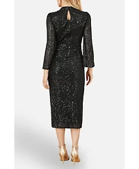 Yumi Women's Sequin Fitted Midi Dress