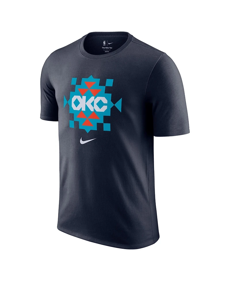 Nike Men's Navy Oklahoma City Thunder 2025/26 City Edition Remix Essential Logo T-Shirt