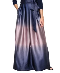 Sl Fashions Petite Ombre Satin Gown