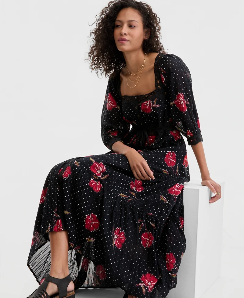 Free People Women's Morning Meadows Cotton Maxi Dress