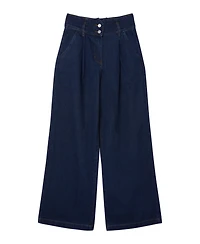 Karen Millen Women's Denim Wide Leg Trousers