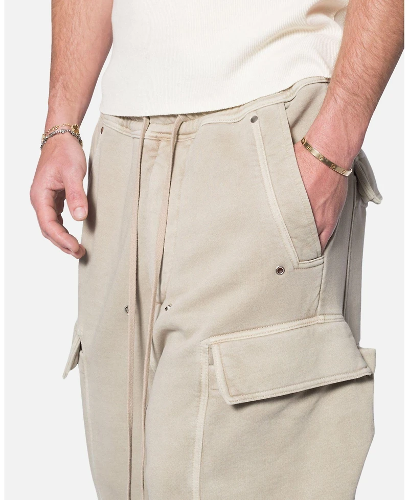 mnml Men's Rave Double Cargo Sweatpants Washed Earth