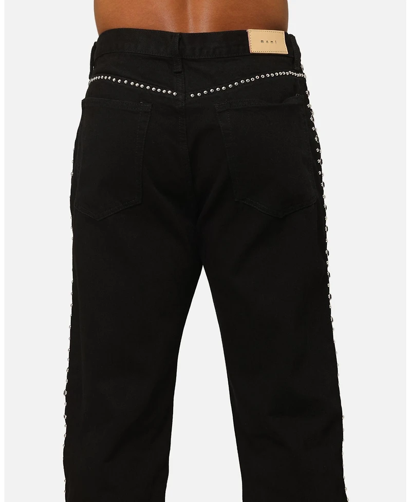 mnml Men's V715 Out Studded Denim Pants